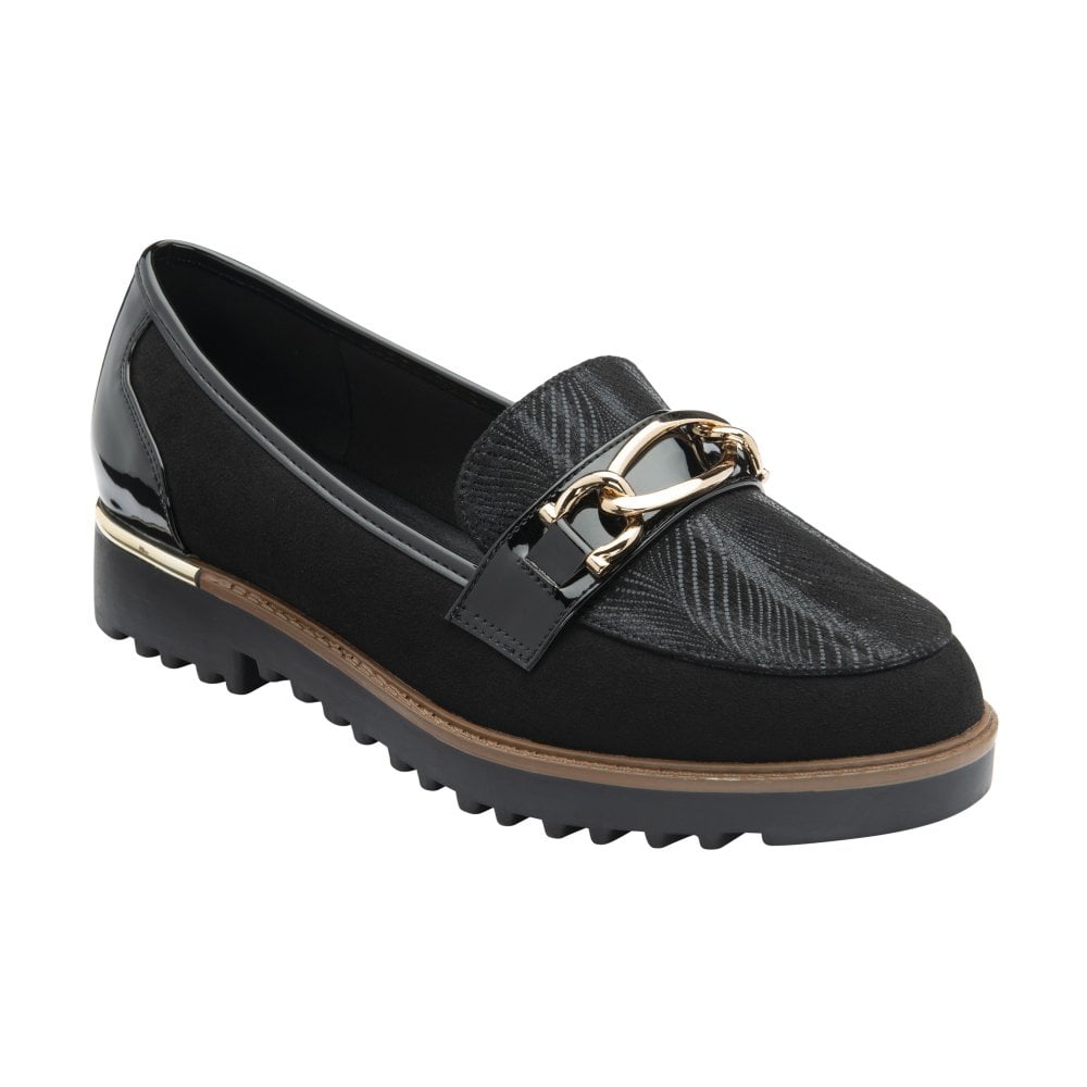 Black Barcelona Loafers Lotus