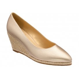 Gold Giselle Wedge Shoes | Lotus