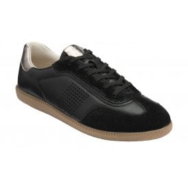 Lotus Women's Black Leather & Suede Frapporta Trainers