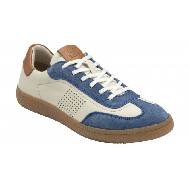 Lotus Women's Blue-Multi Leather & Suede Frapporta Trainers