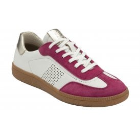 Lotus Women's Pink-Multi Leather & Suede Frapporta Trainers